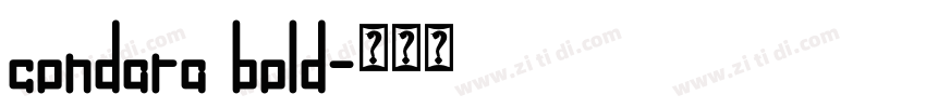 condara bold字体转换